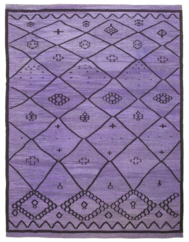10x14 Purple Contemporary Area Rug - 22865