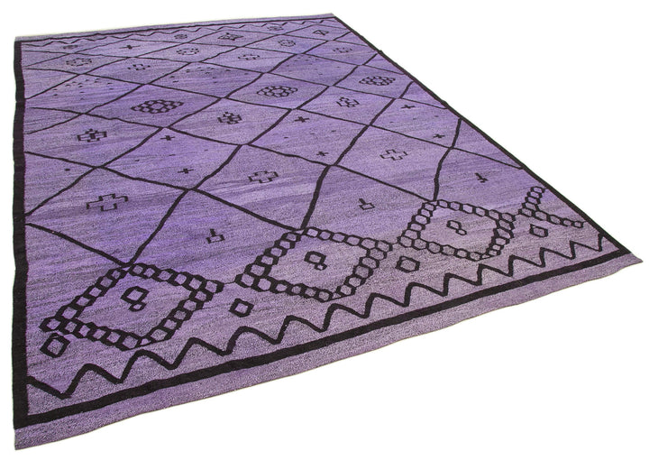 10x14 Purple Contemporary Area Rug - 22865