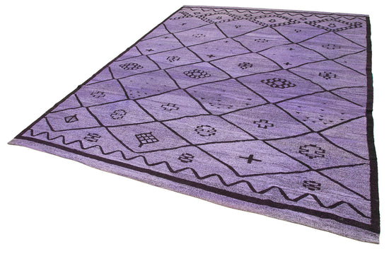 10x14 Purple Contemporary Area Rug - 22865