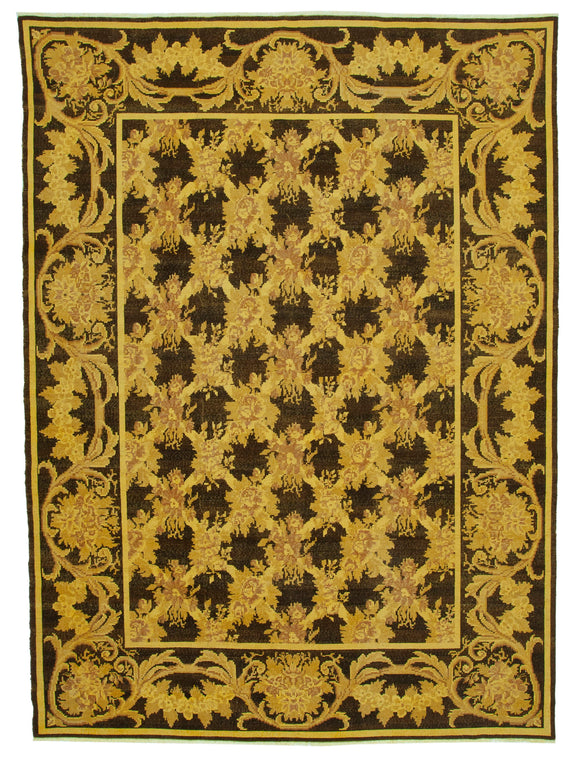 9x12 Yellow Overdyed Large Area Rug - 22946