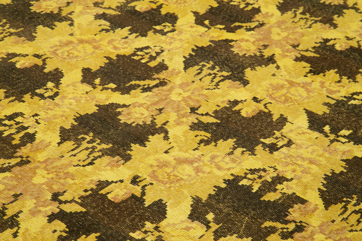 9x12 Yellow Overdyed Large Area Rug - 22946