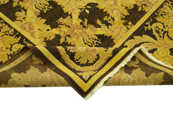 9x12 Yellow Overdyed Large Area Rug - 22946