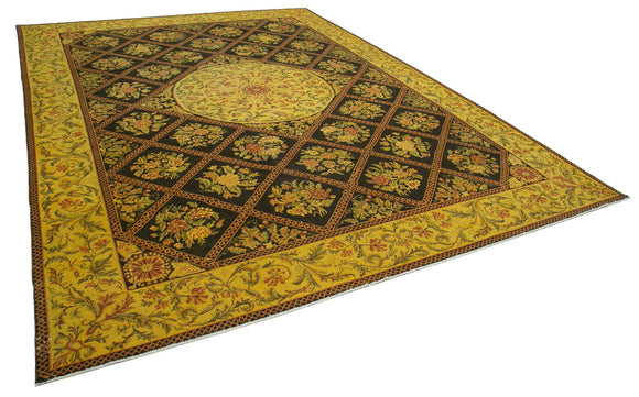 10x13 Yellow Overdyed Large Area Rug - 22953