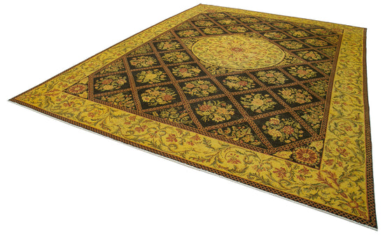 10x13 Yellow Overdyed Large Area Rug - 22953