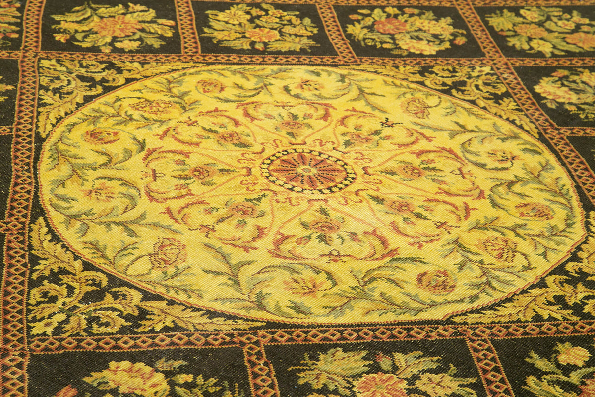 10x13 Yellow Overdyed Large Area Rug - 22953