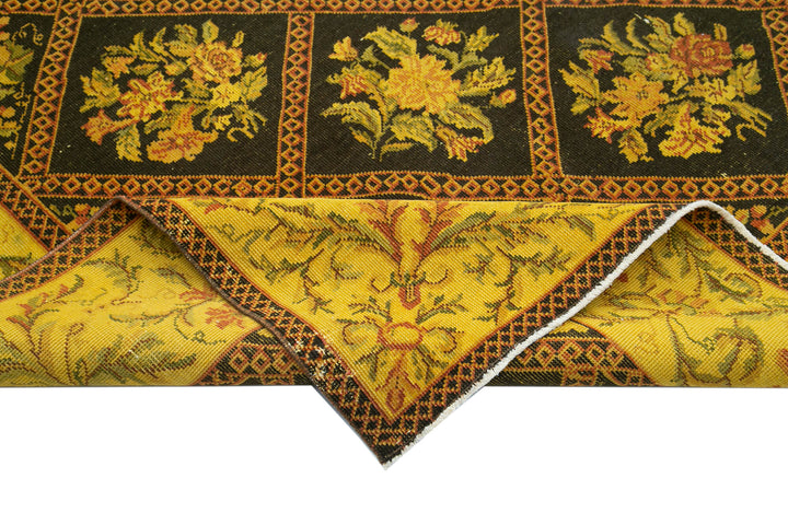 10x13 Yellow Overdyed Large Area Rug - 22953