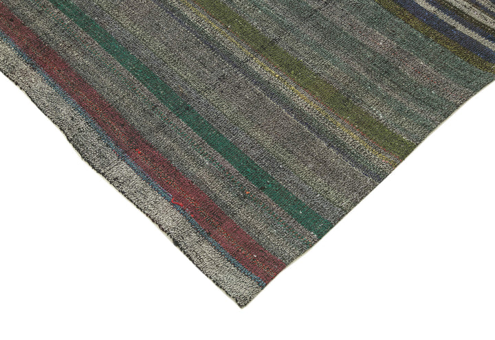 6x9 Grey Anatolian Kilim Rug - 23038