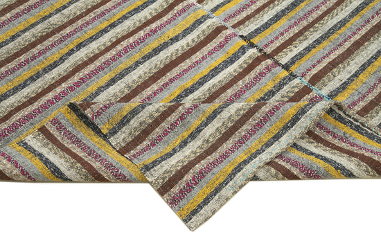 6x10 Brown Anatolian Kilim Rug - 23047