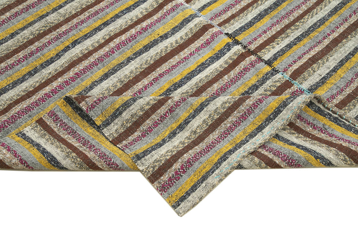 6x10 Brown Anatolian Kilim Rug - 23047