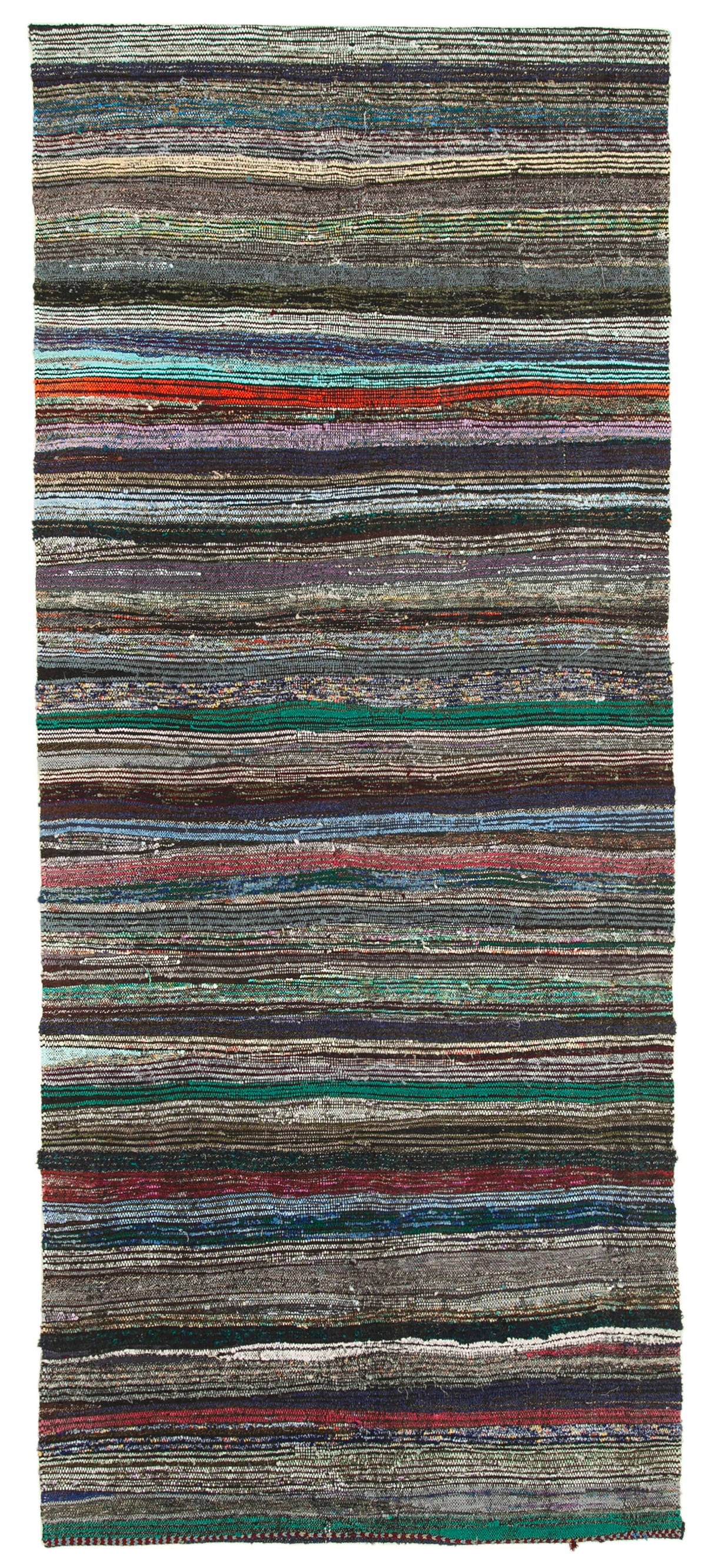 5x12 Grey Oriental Kilim Runner Rug - 23067