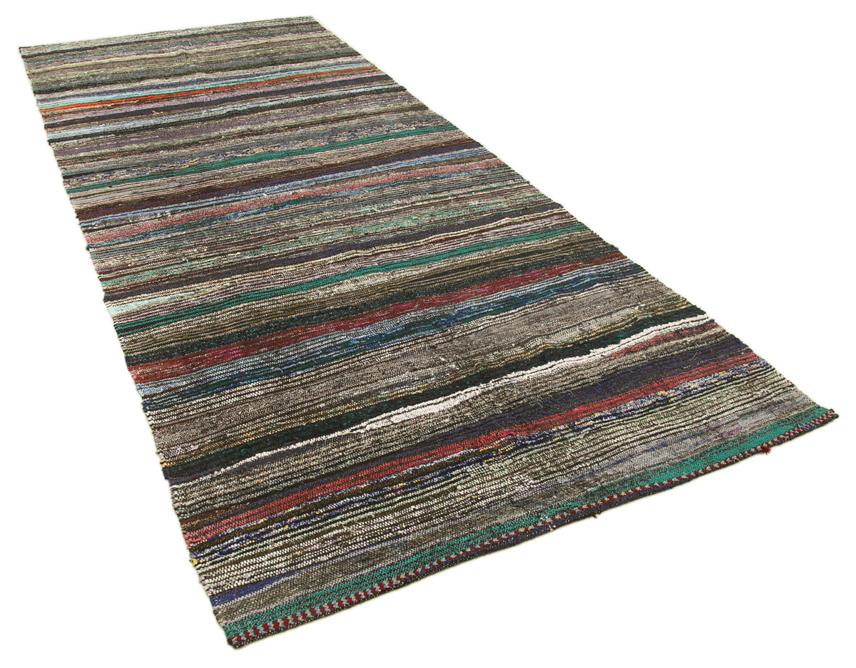 5x12 Grey Oriental Kilim Runner Rug - 23067