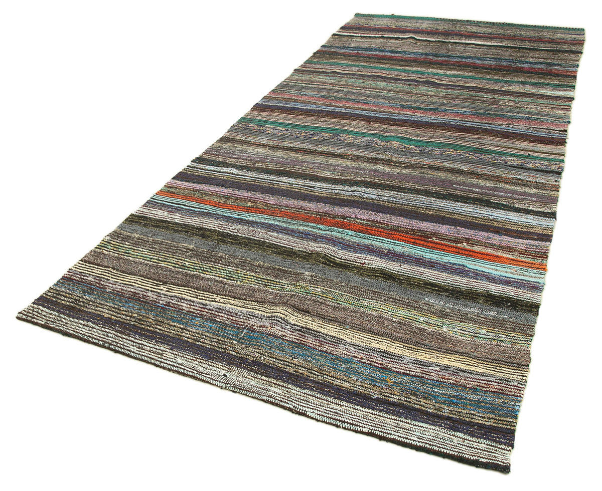 5x12 Grey Oriental Kilim Runner Rug - 23067