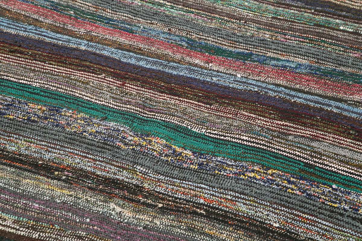 5x12 Grey Oriental Kilim Runner Rug - 23067