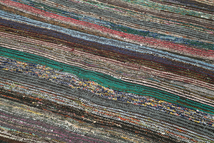 5x12 Grey Oriental Kilim Runner Rug - 23067