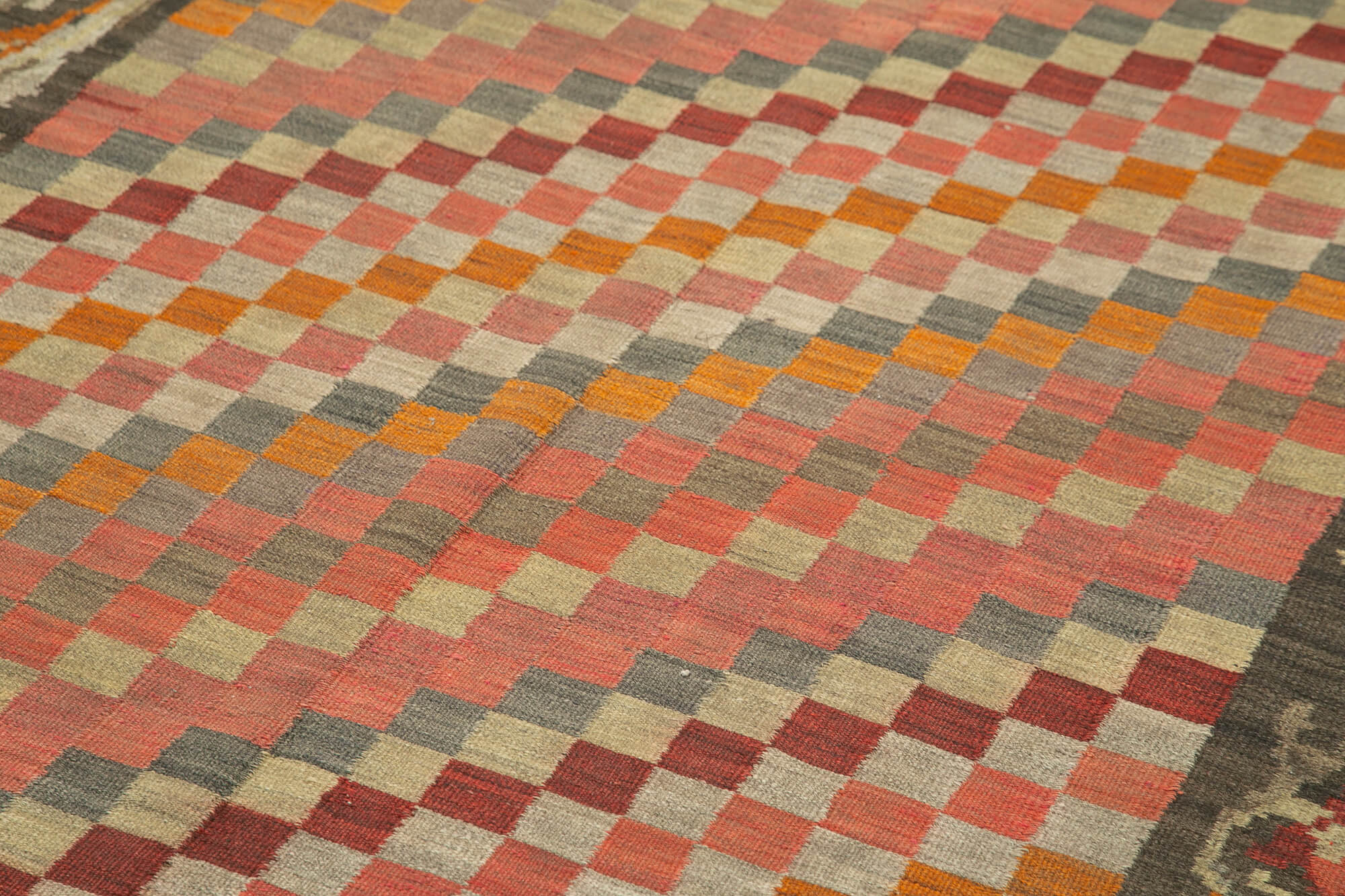 5x10 Brown Vintage Moldovan Kilim Rug - 23327