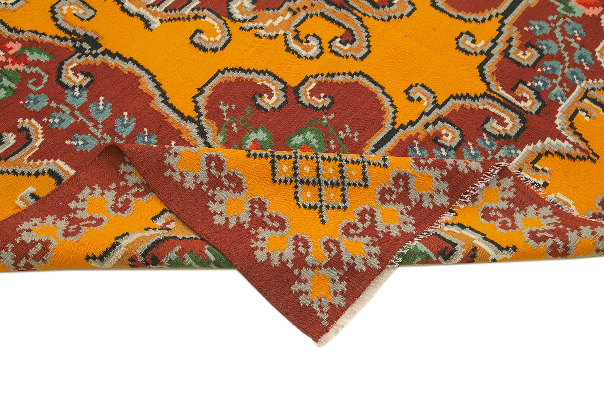 6x9 Red Vintage Moldovan Kilim Rug - 23399