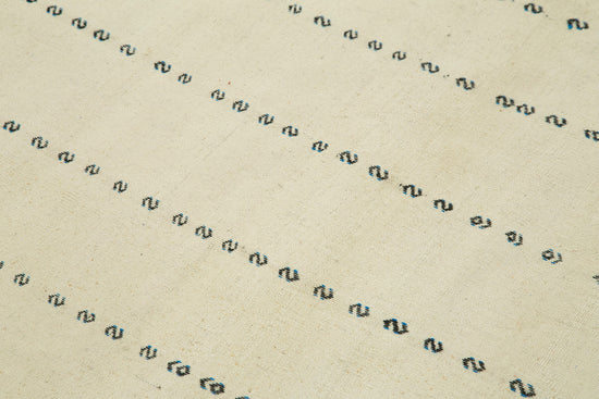 4x10 White Oriental Kilim Rug - 23484