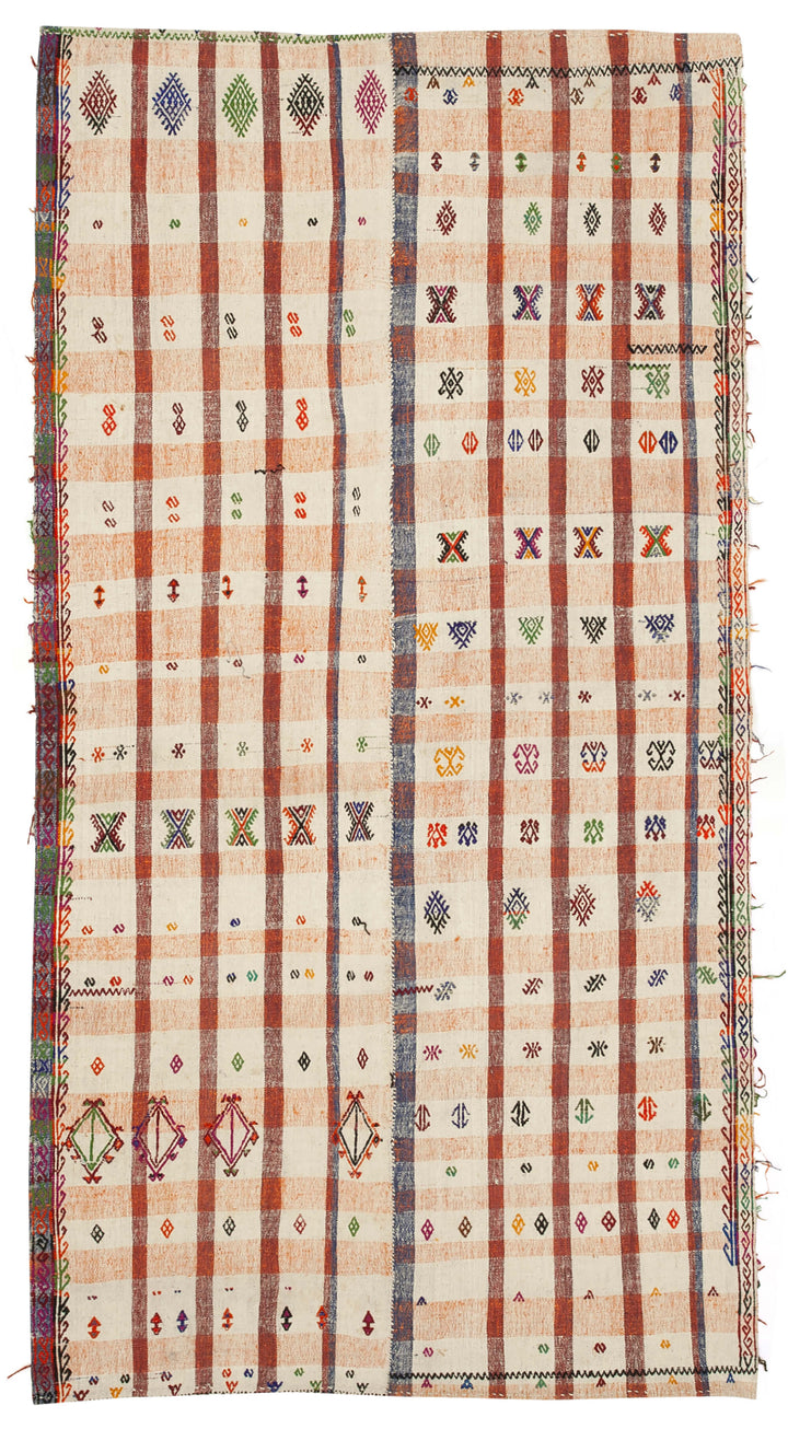 5x9 Orange Oriental Kilim Rug - 23486
