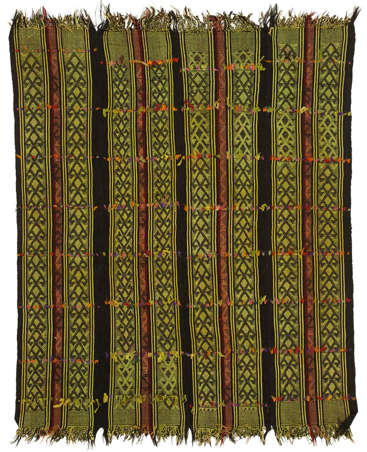 6x7 Green Oriental Kilim Rug - 23489