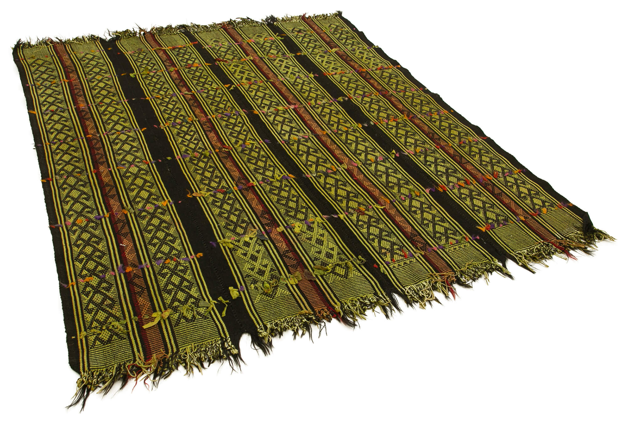 6x7 Green Oriental Kilim Rug - 23489