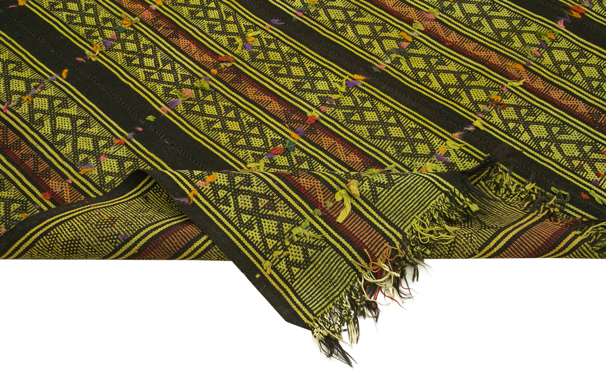 6x7 Green Oriental Kilim Rug - 23489