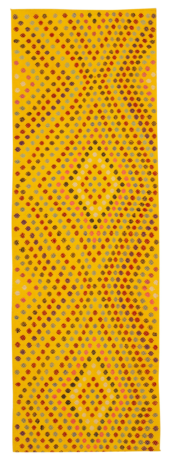 4x12 Yellow Oriental Kilim Runner Rug - 23517