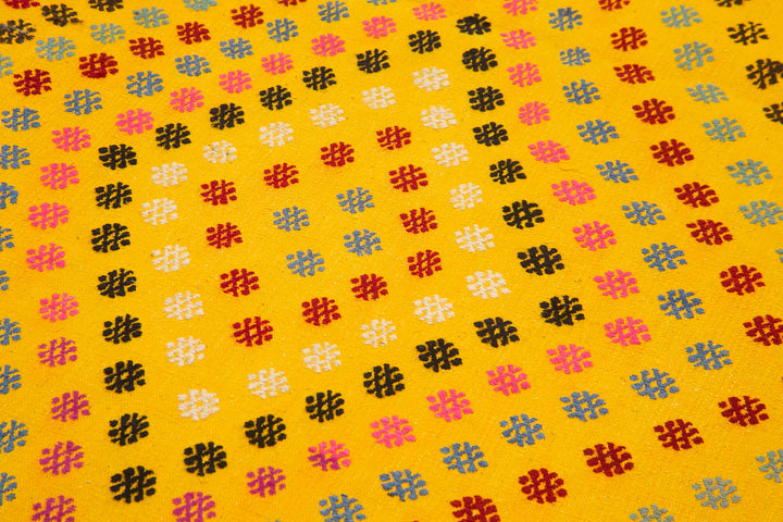 4x12 Yellow Oriental Kilim Runner Rug - 23517