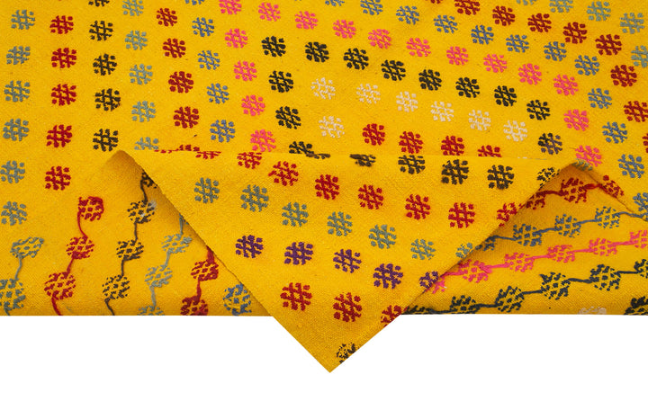 4x12 Yellow Oriental Kilim Runner Rug - 23517