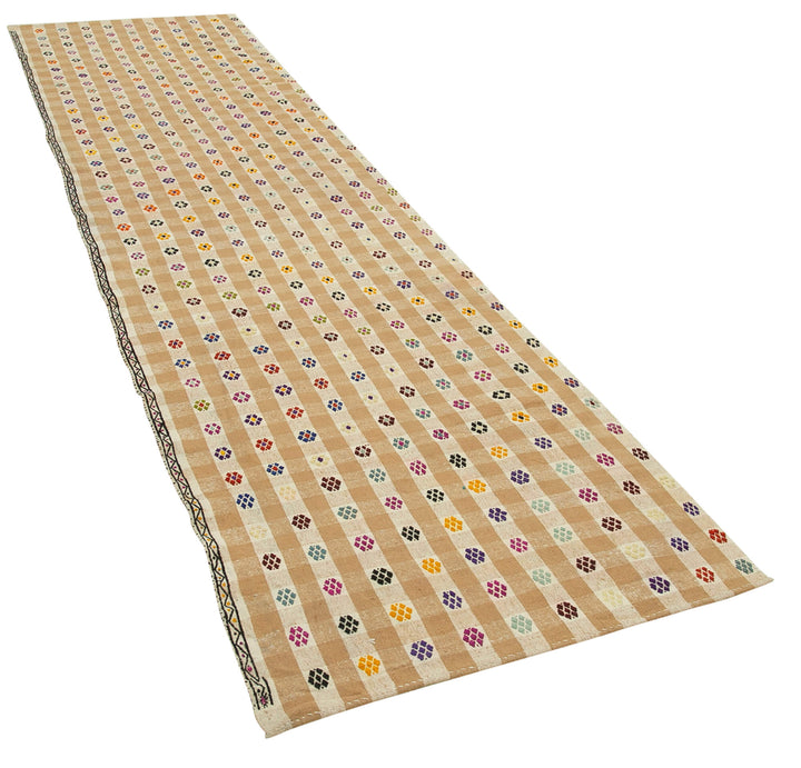 3x12 Yellow Oriental Kilim Runner Rug - 23523
