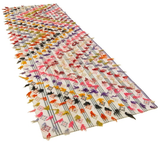 3x11 Beige Oriental Kilim Runner Rug - 23527