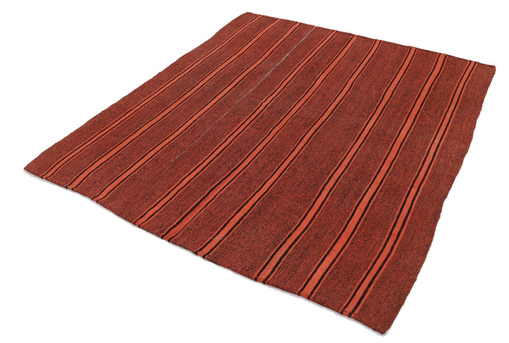 6x7 Red Oriental Kilim Rug - 23539