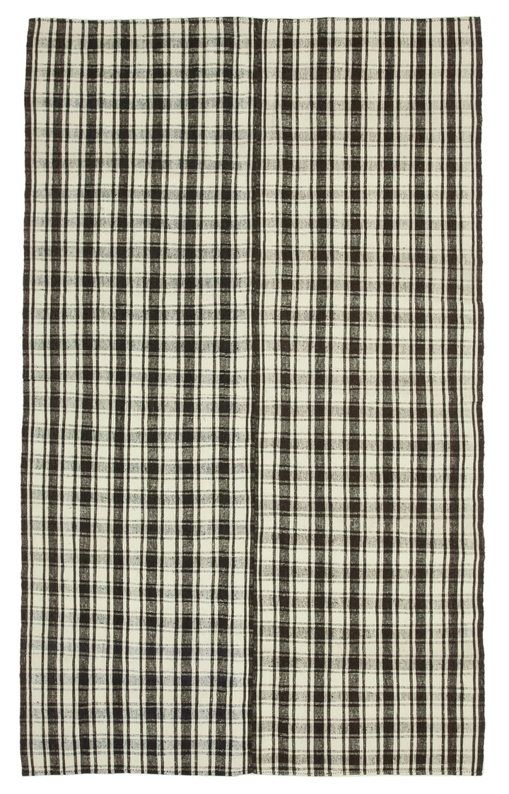 7x11 Black Oriental Kilim Rug - 23552