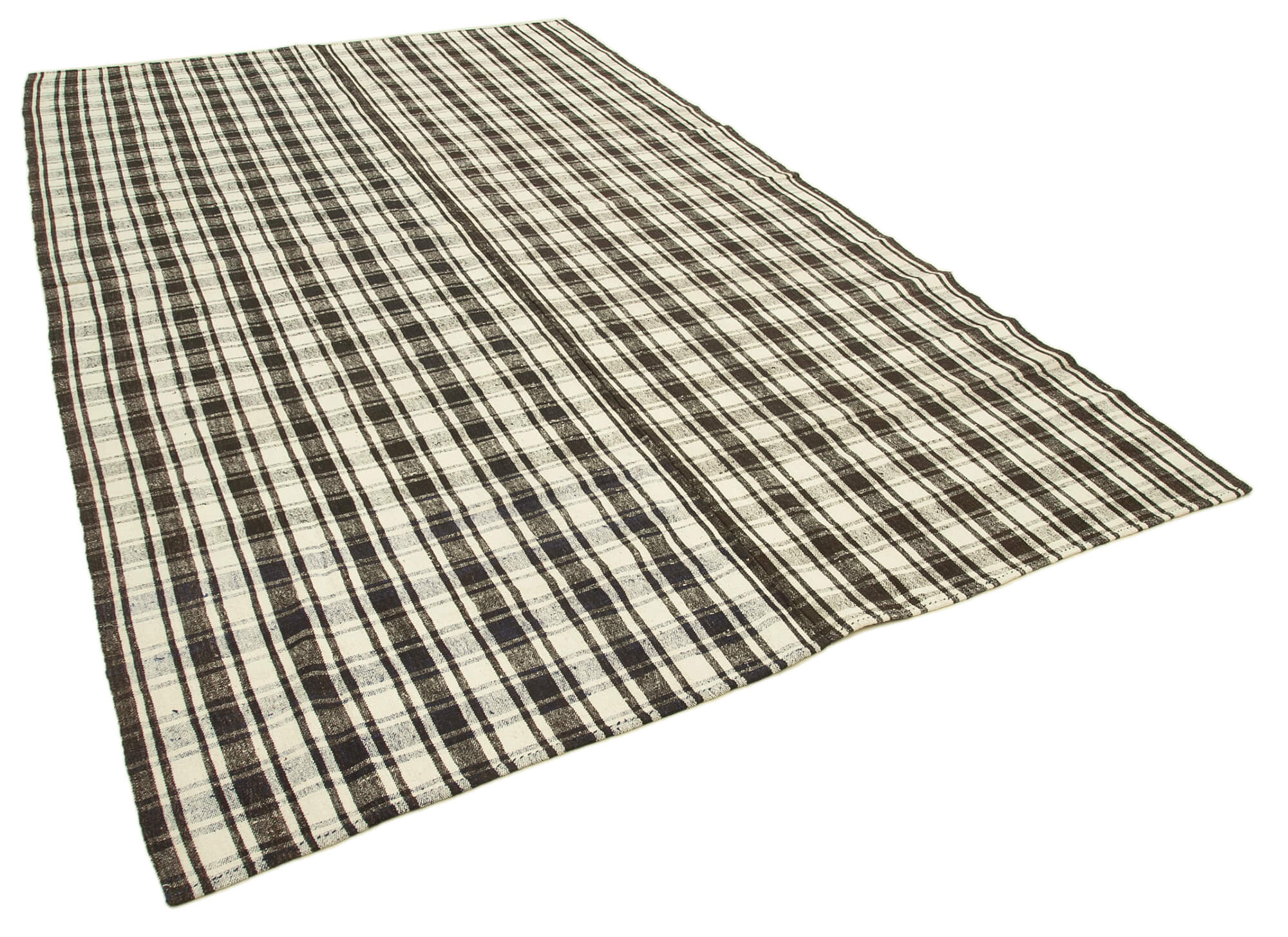 7x11 Black Oriental Kilim Rug - 23552