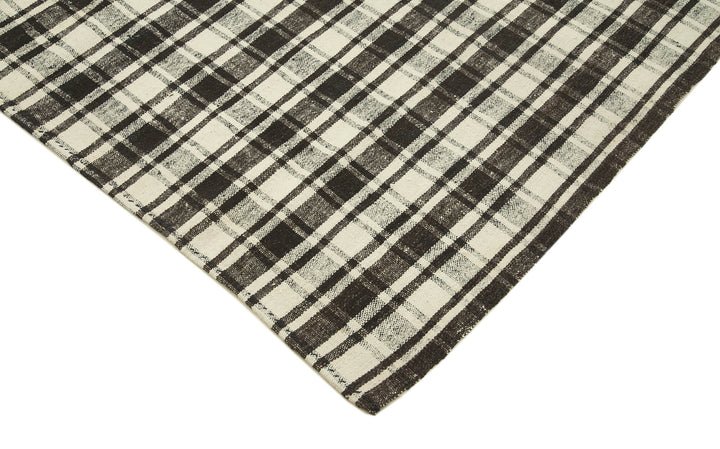 7x11 Black Oriental Kilim Rug - 23552