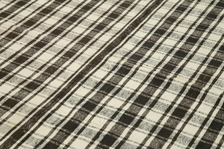 7x11 Black Oriental Kilim Rug - 23552