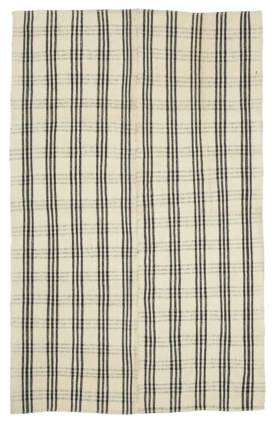 7x11 Beige Oriental Kilim Rug - 23554