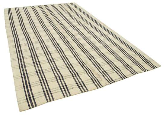7x11 Beige Oriental Kilim Rug - 23554