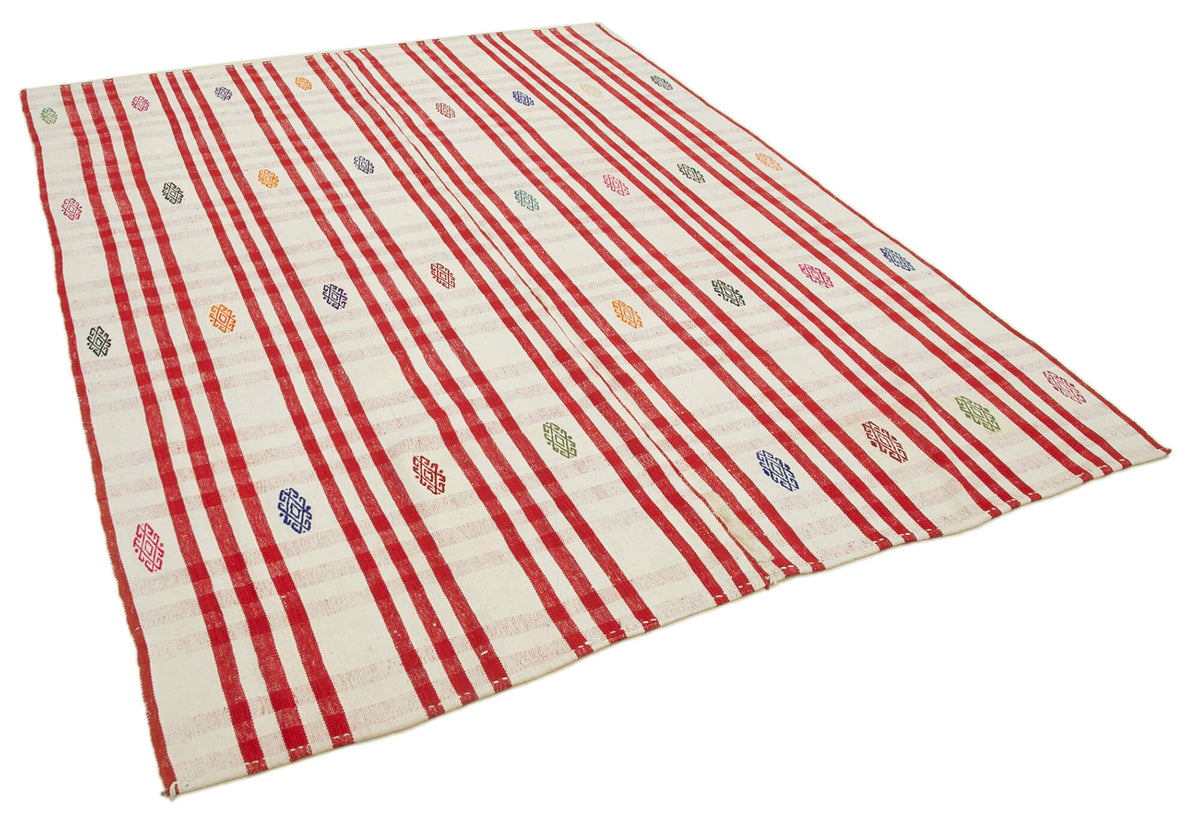 6x8 Red Oriental Kilim Rug - 23555