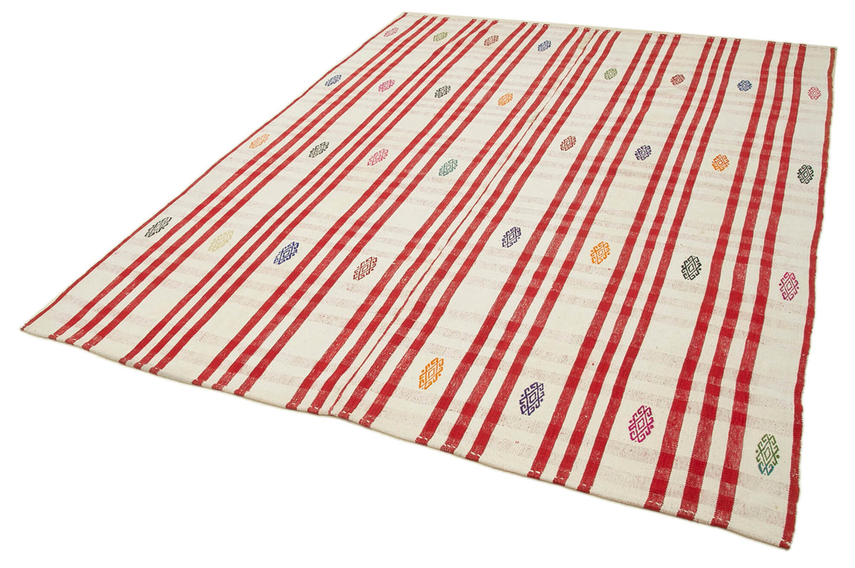 6x8 Red Oriental Kilim Rug - 23555