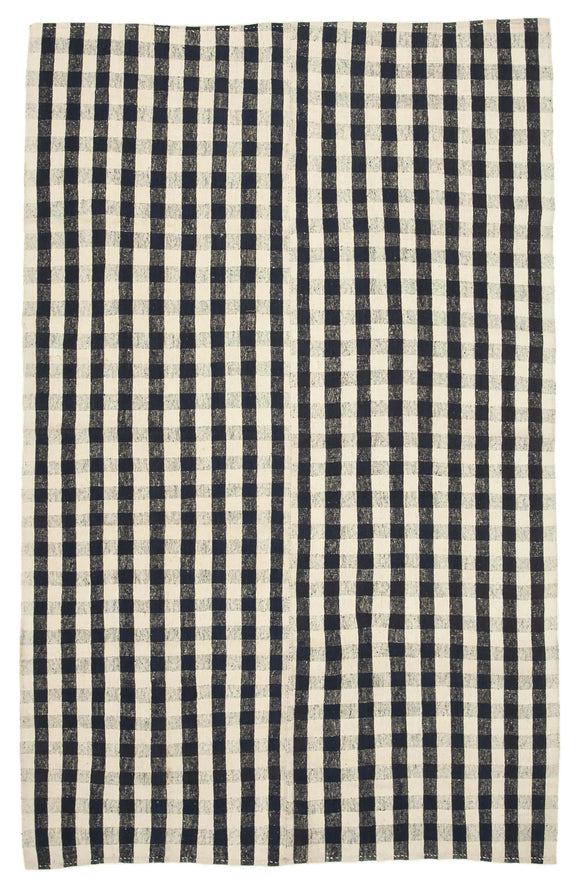 7x11 Black Oriental Kilim Rug - 23556