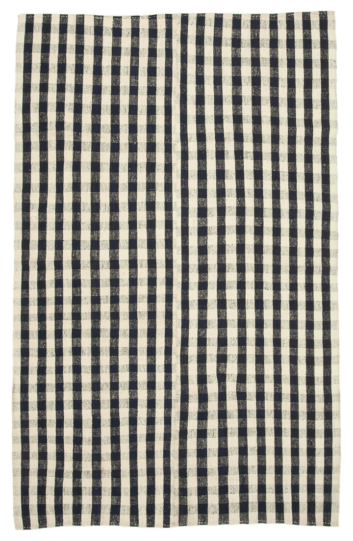 7x11 Black Oriental Kilim Rug - 23556