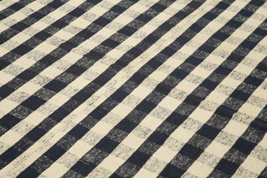 7x11 Black Oriental Kilim Rug - 23556