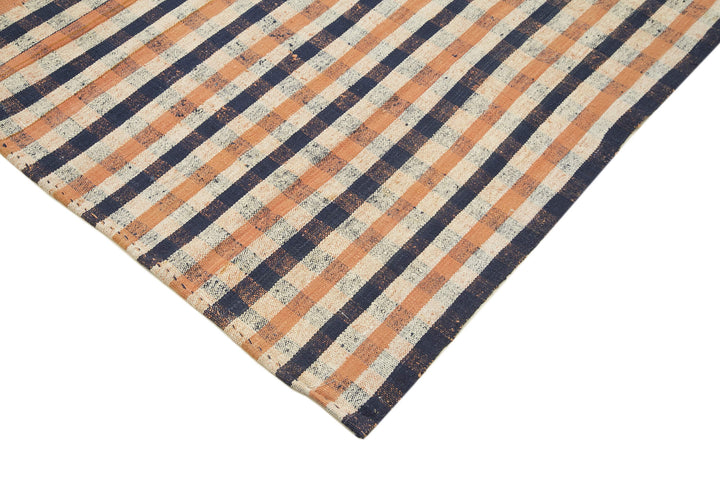7x11 Orange Oriental Kilim Rug - 23562