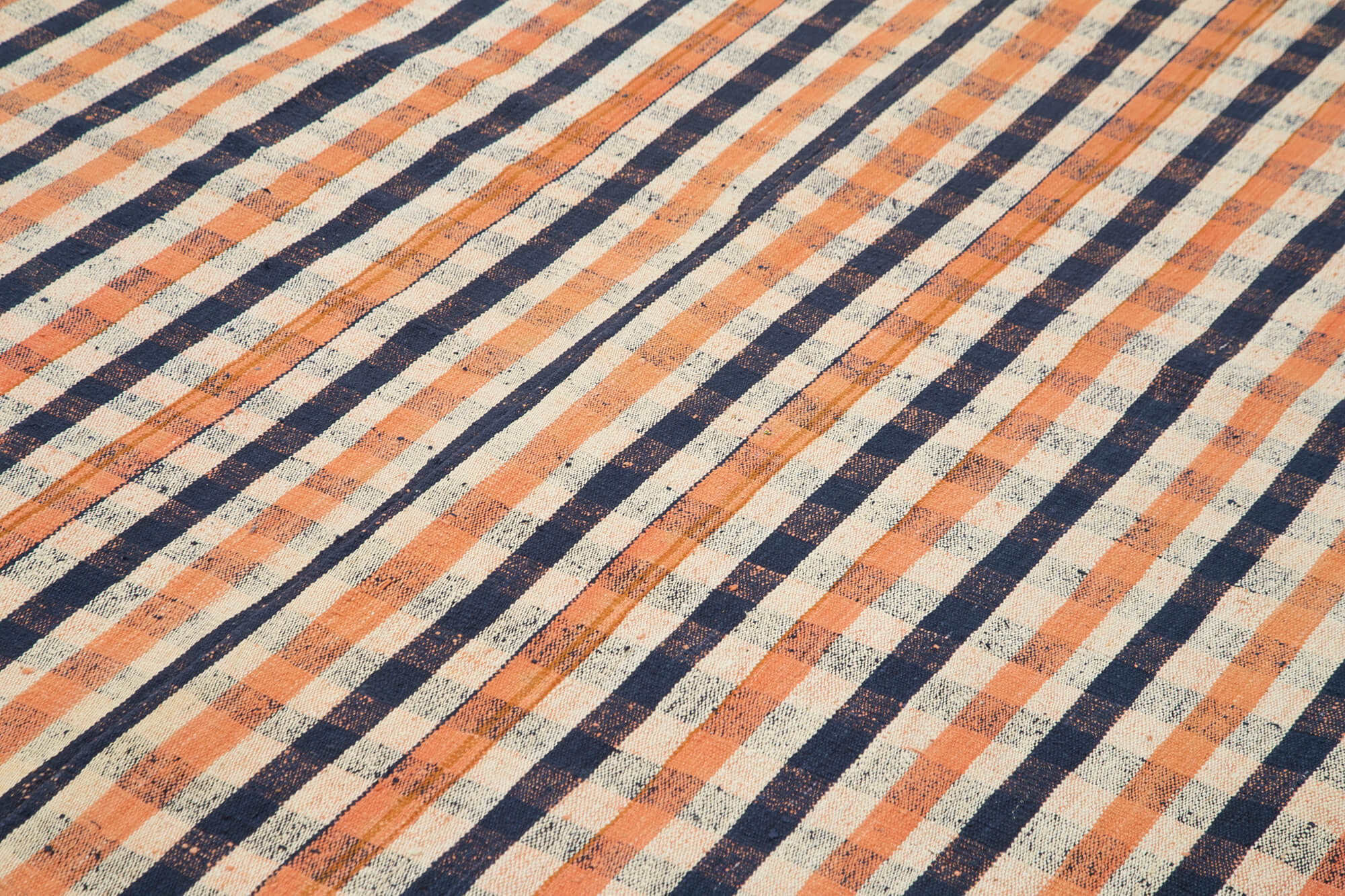 7x11 Orange Oriental Kilim Rug - 23562