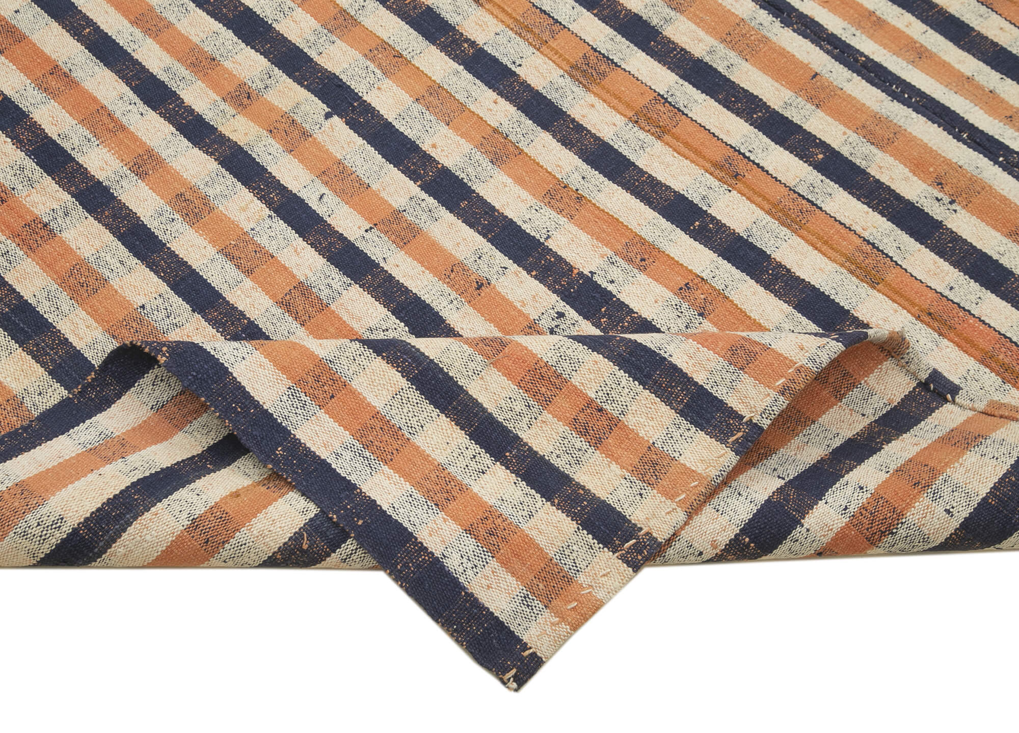 7x11 Orange Oriental Kilim Rug - 23562