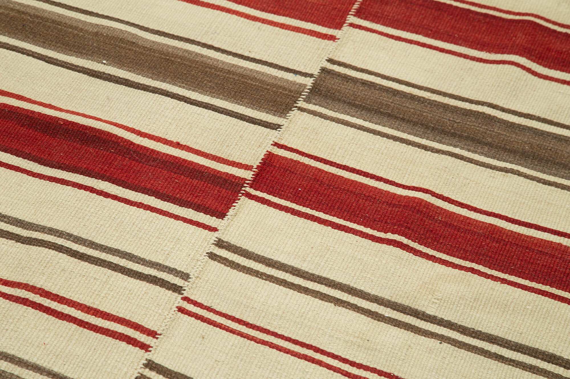 4x11 Beige Oriental Kilim Runner Rug - 23567