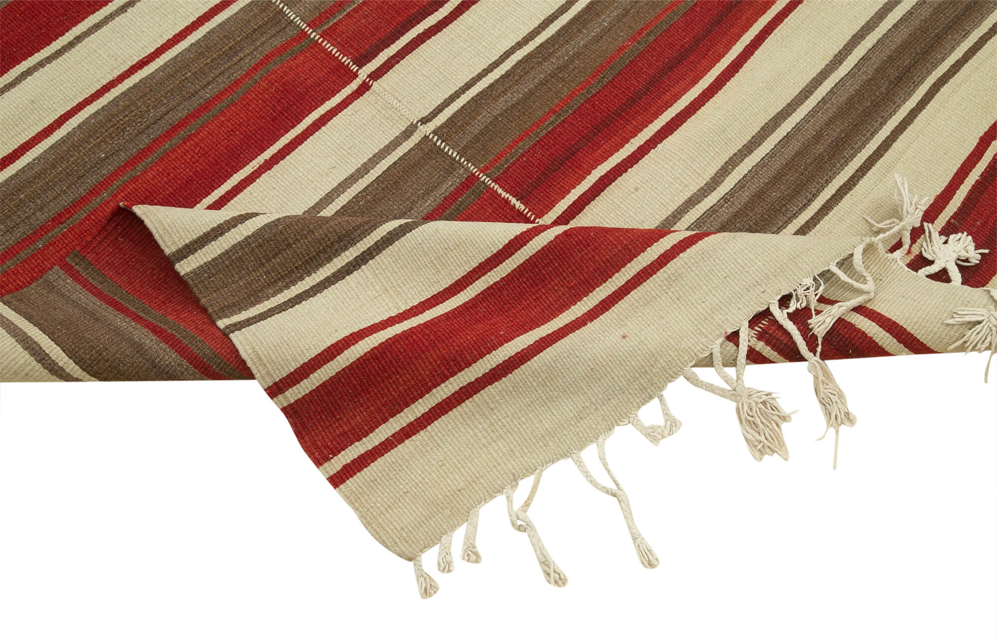 4x11 Beige Oriental Kilim Runner Rug - 23567