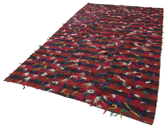 6x10 Red Oriental Kilim Rug - 23569