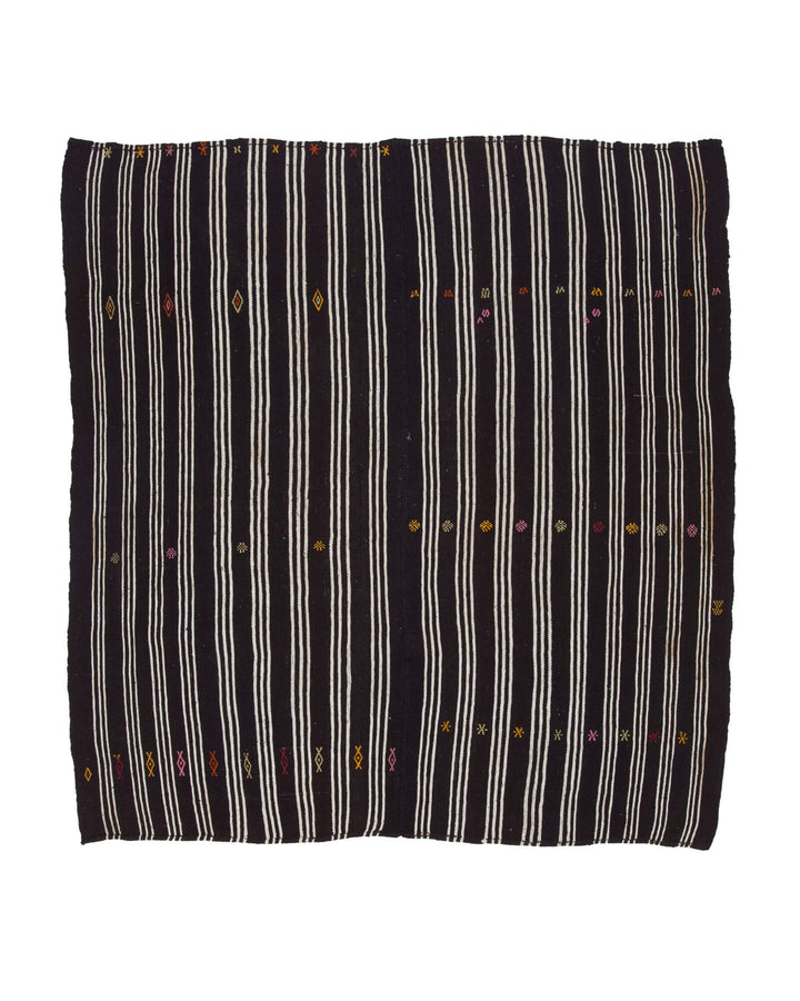 7x7 Brown Vintage Turkish Kilim Rug - 23604