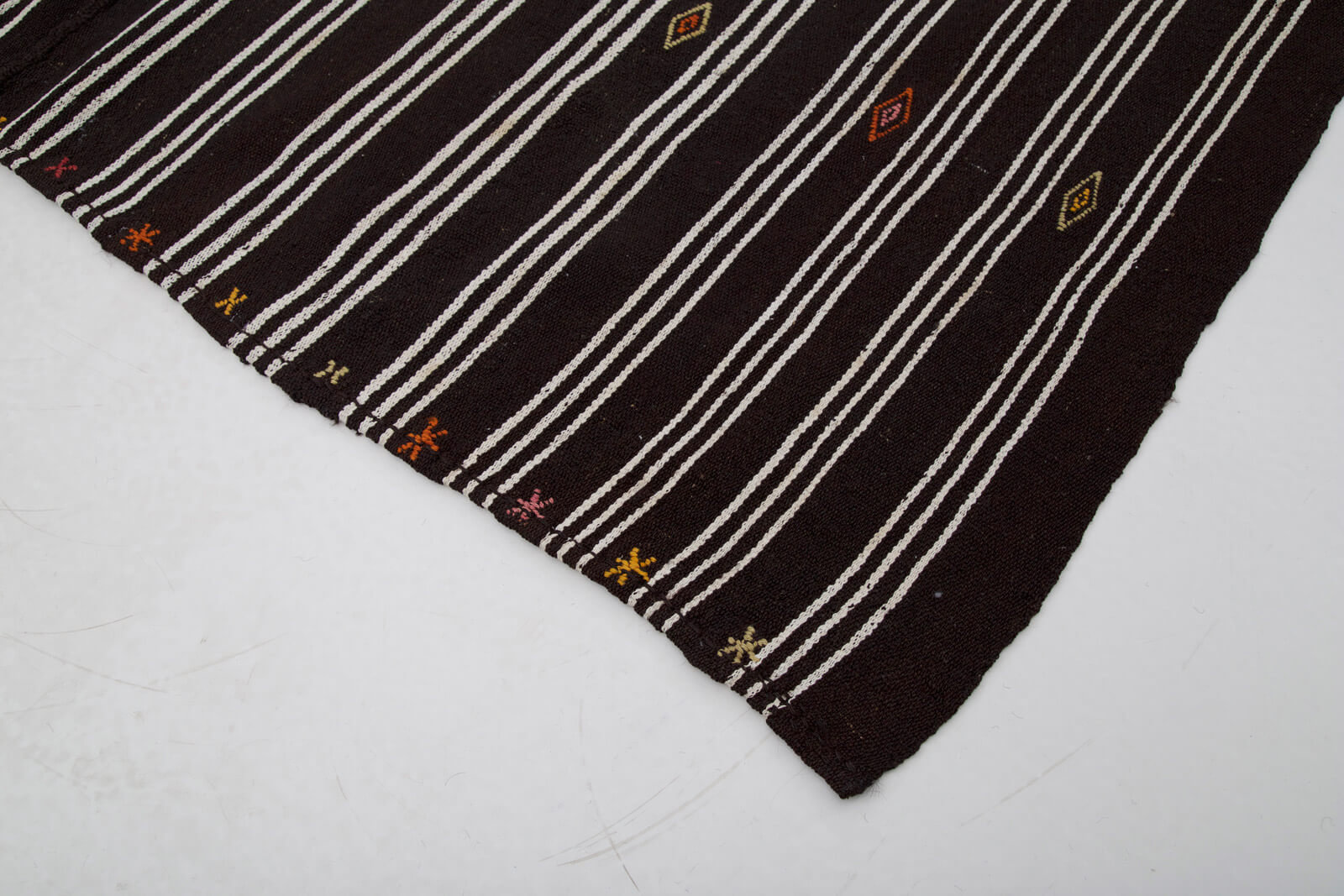 7x7 Brown Vintage Turkish Kilim Rug - 23604